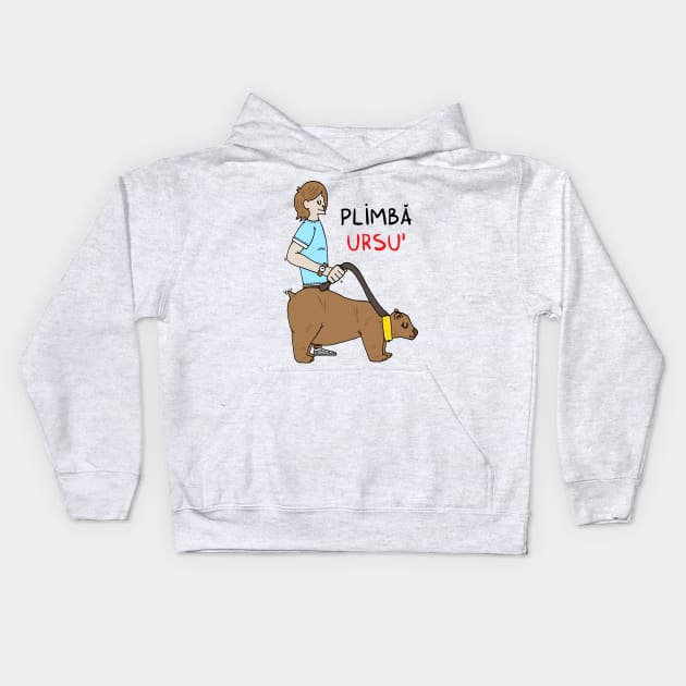 plimba ursul Kids Hoodie by adrianserghie